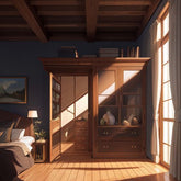 Trueliving 4 Loft Door wardrobe Laminated Finish & PU Finish with Drawers (6Ft *2Ft *9Ft -1828.8MM X 609MM X 2743.2MM)